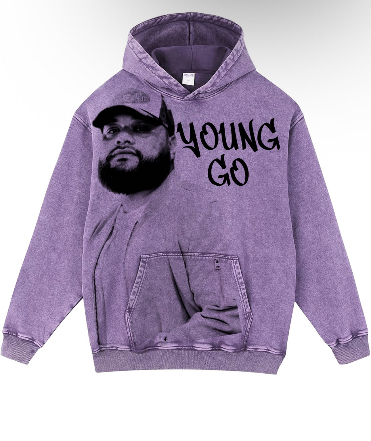 Purple Young Go Vintage Hoodie