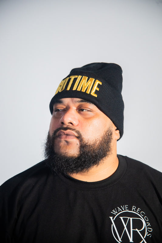 Black & Gold GoTime Beanie